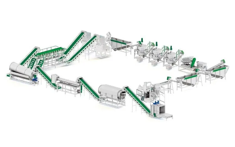 Ligne de production de concassage et de nettoyage