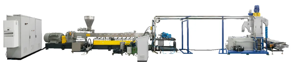 GTE-75D Twin screw extruder with underwater pelletizing system